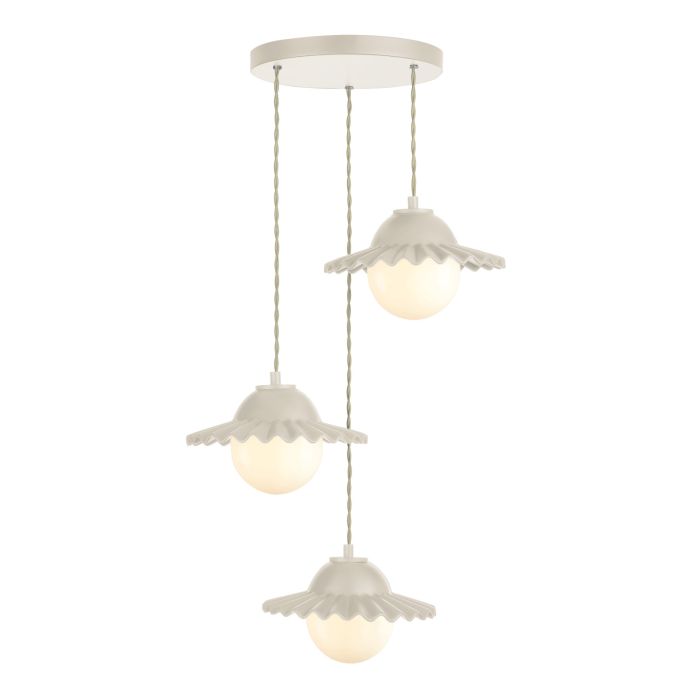 David Hunt Lighting Pop 3 Light Pendant Bespoke Finish and Opal Glass