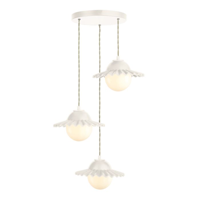 David Hunt Lighting Pop 3 Light Pendant Bespoke Finish and Opal Glass