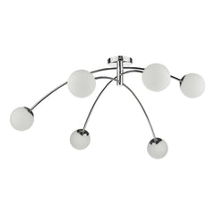 Puglia 6lt Semi Flush Polished Chrome Opal Glass