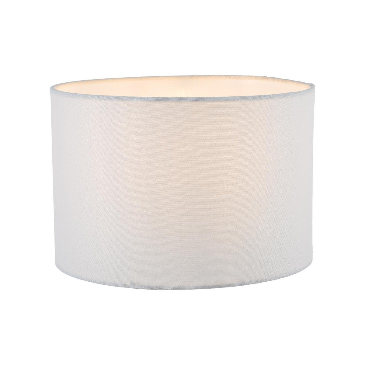 Pyramid White Linen Drum Shade 25cm