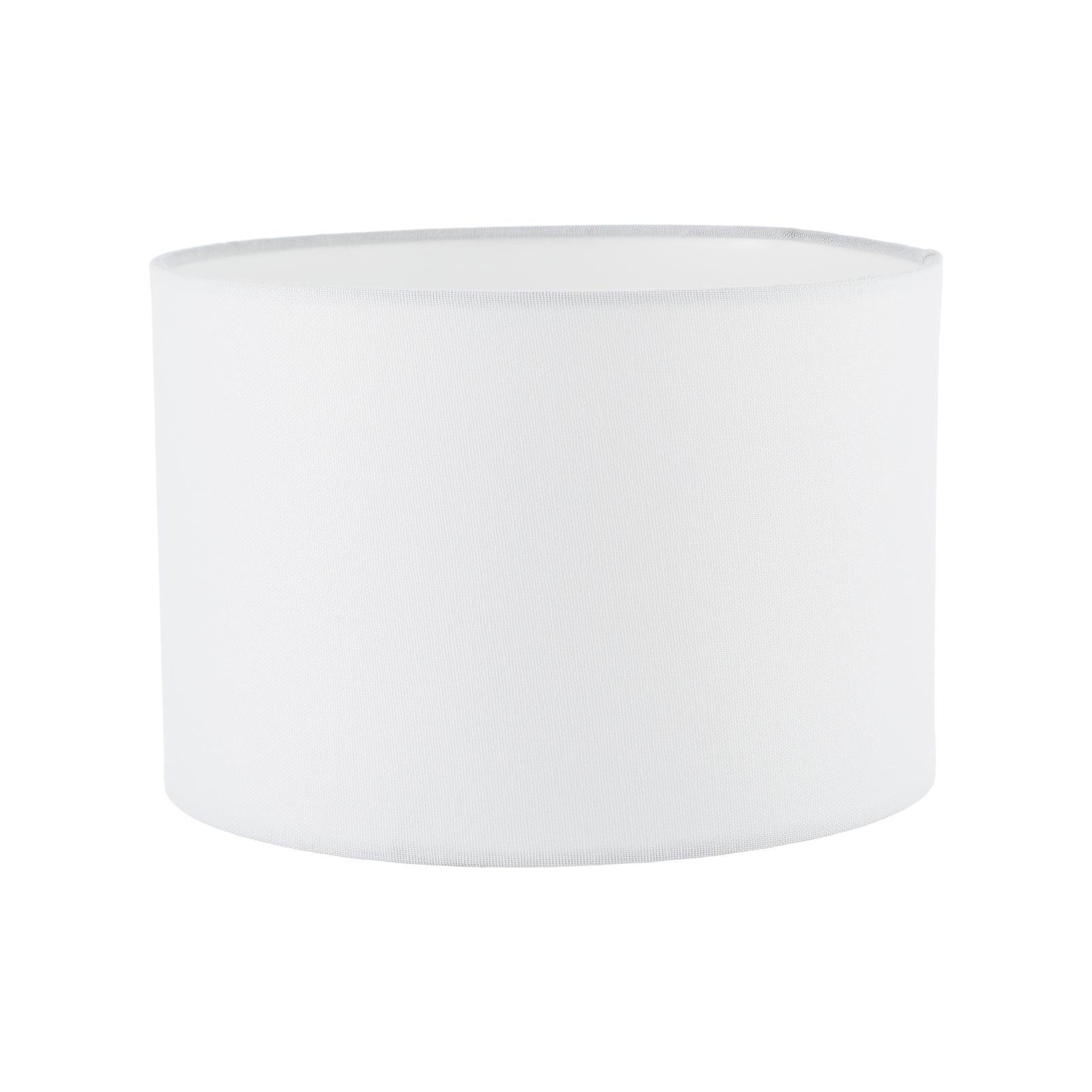 Pyramid White Linen Drum Shade 25cm
