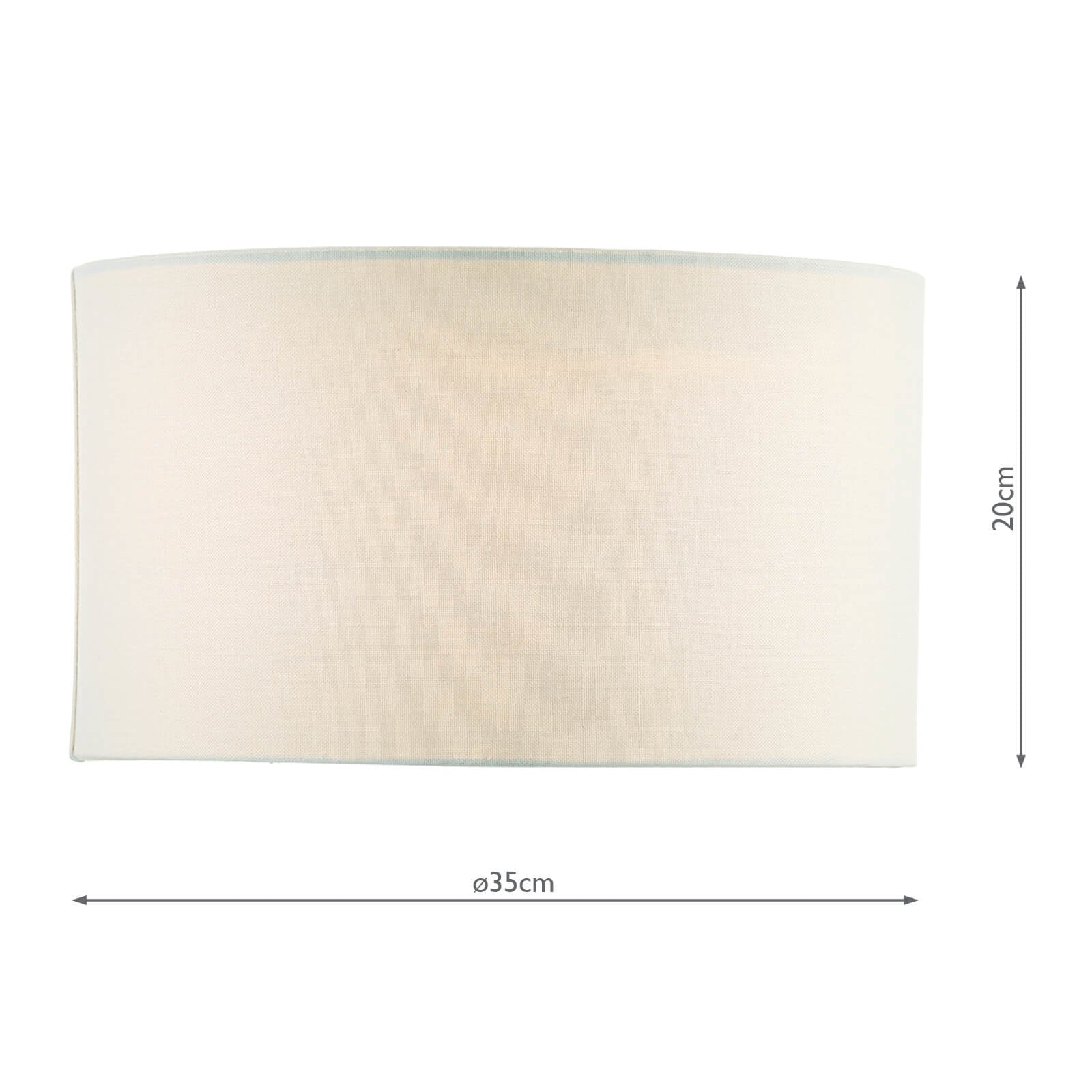 Pyramid White Linen Drum Shade 35cm