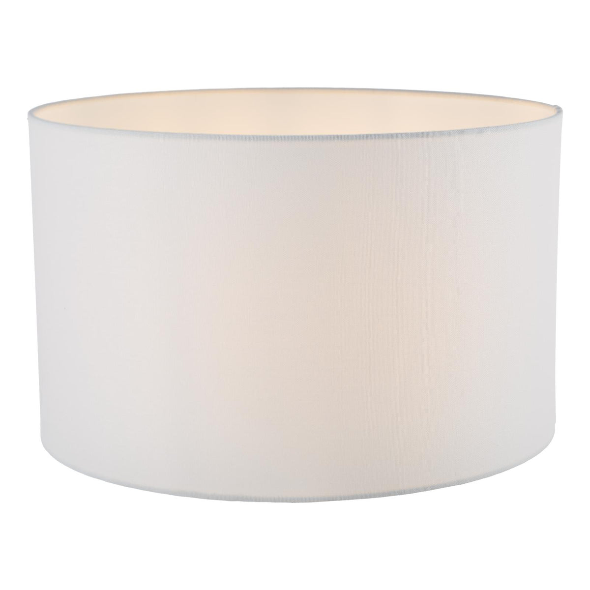 Pyramid White Linen Drum Shade 40cm