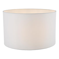 Pyramid White Linen Drum Shade 40cm