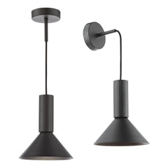 Ragnar Pendant / Wall Light Satin Black