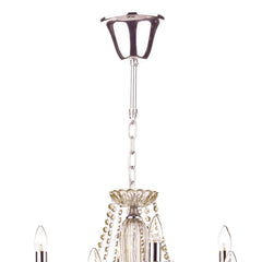 Raphael 12 Light Chandelier Champagne Glass and Polished Chrome