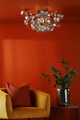 Rawley 5 Light Flush Brushed Aluminium 60cm
