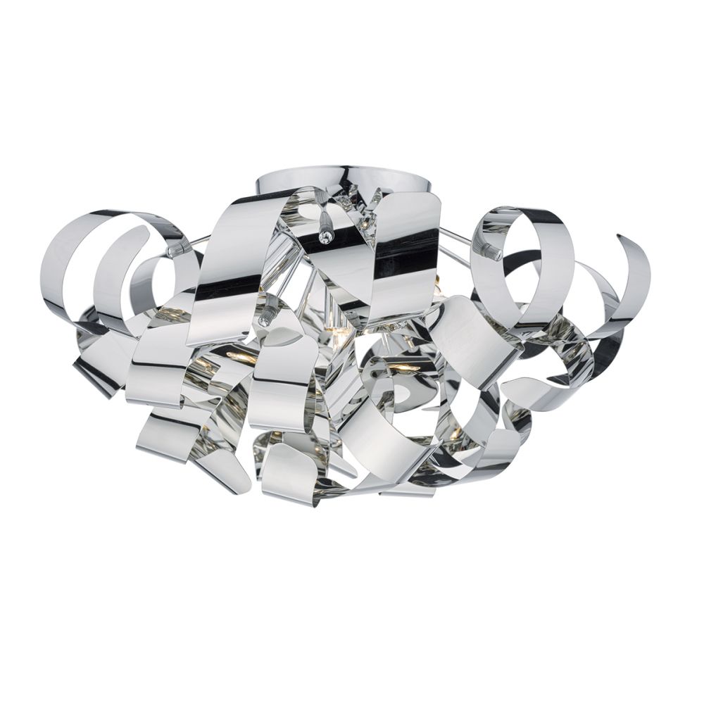 Rawley 5 Light Flush Polished Chrome 60cm