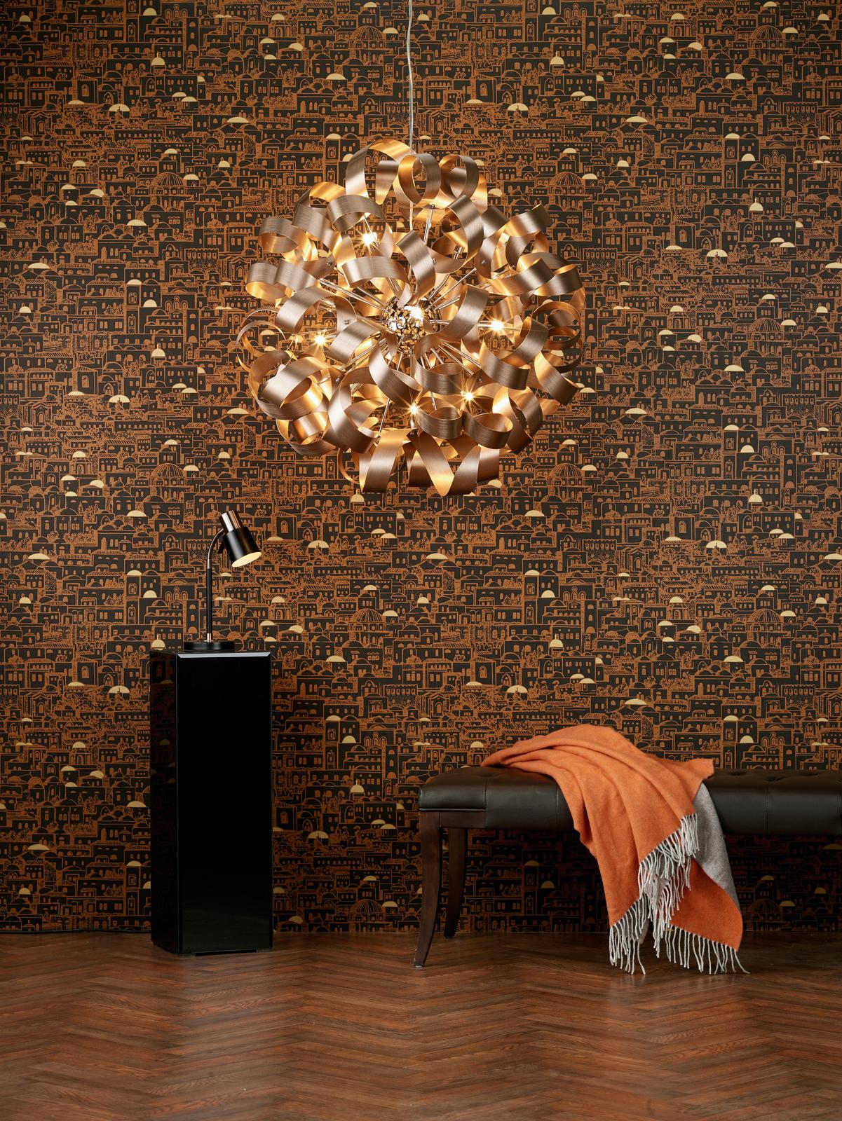 Rawley 12 Light Pendant Brushed Copper