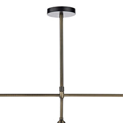 Ray 3 Light Bar Pendant Antique Brass Clear
