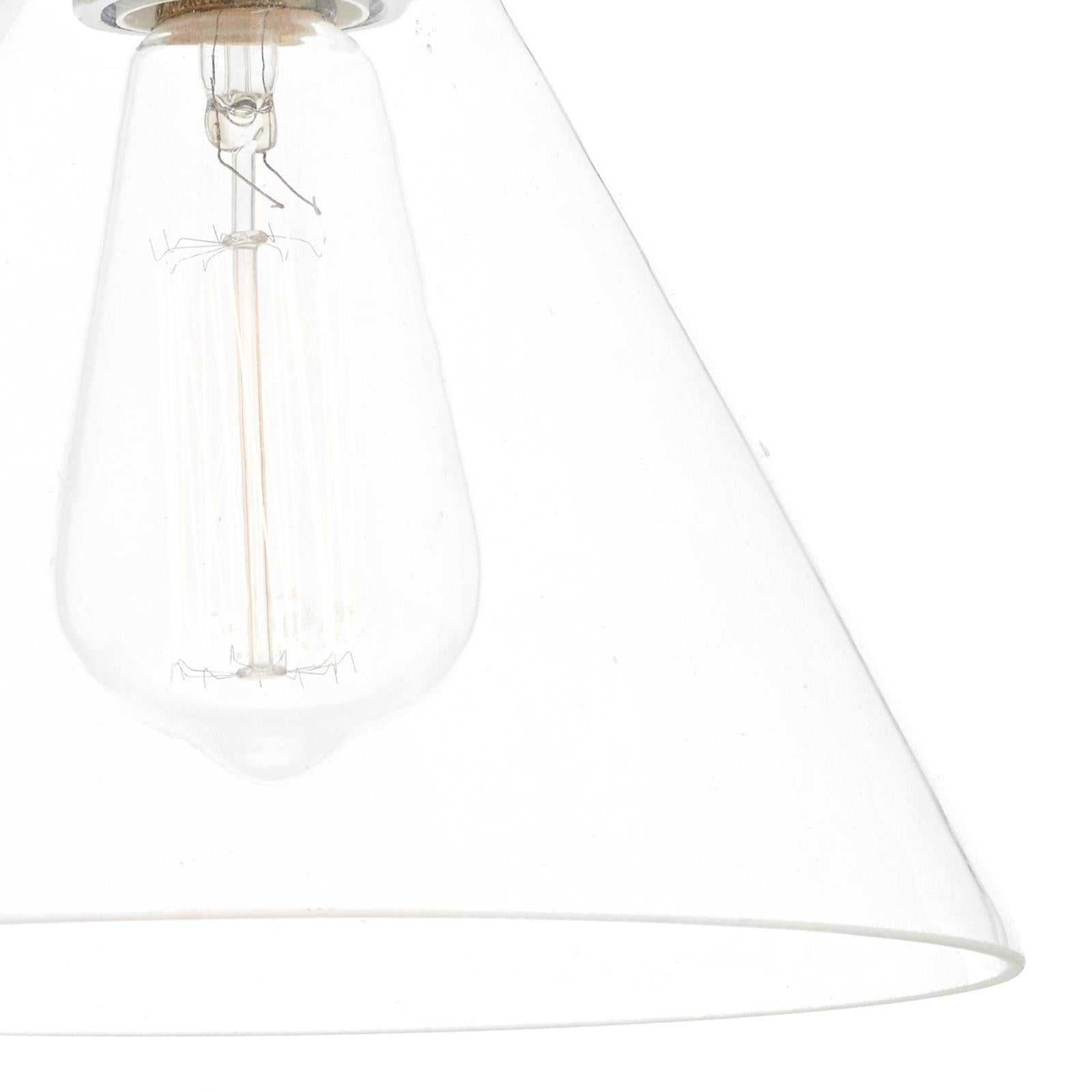 Ray Single Wall Light Antique Nickel Clear Glass