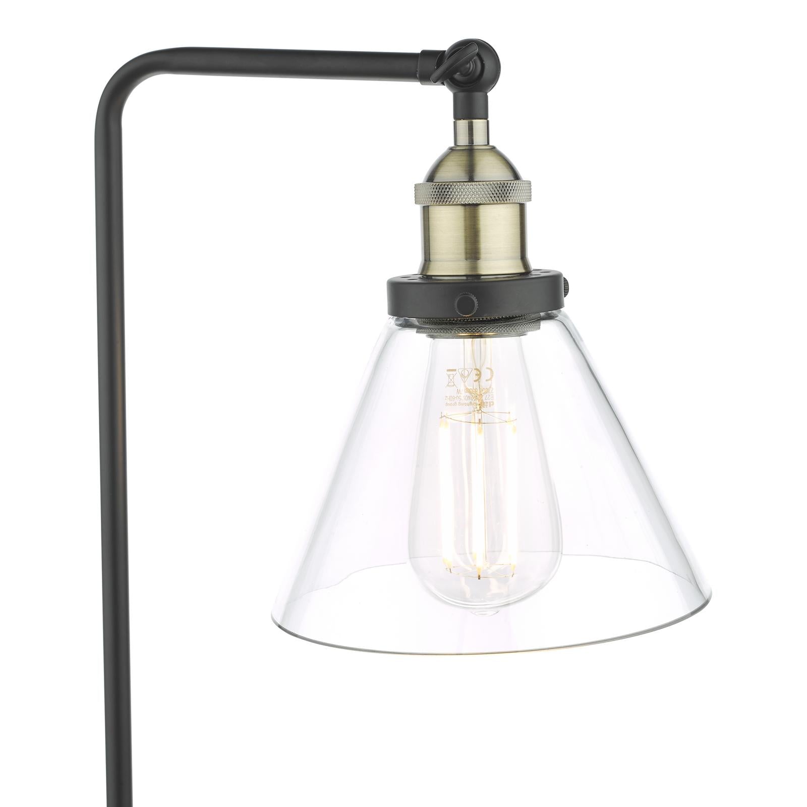 Ray Table Lamp Antique Brass and Glass
