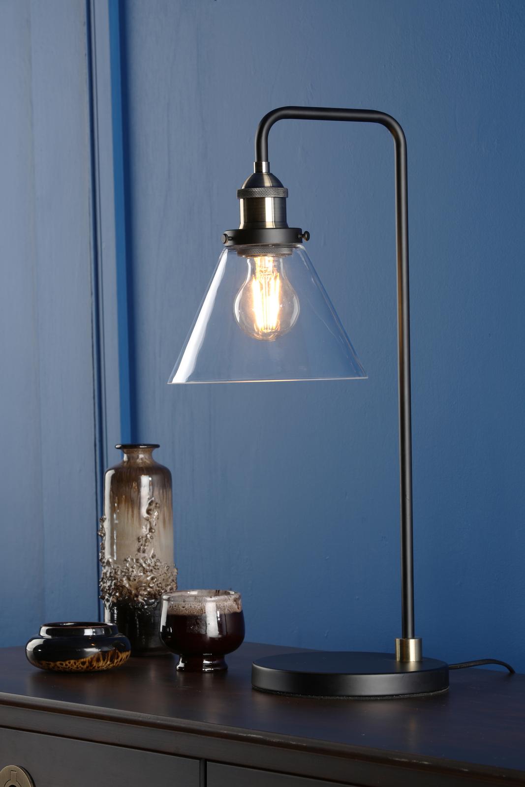 Ray Table Lamp Antique Brass and Glass