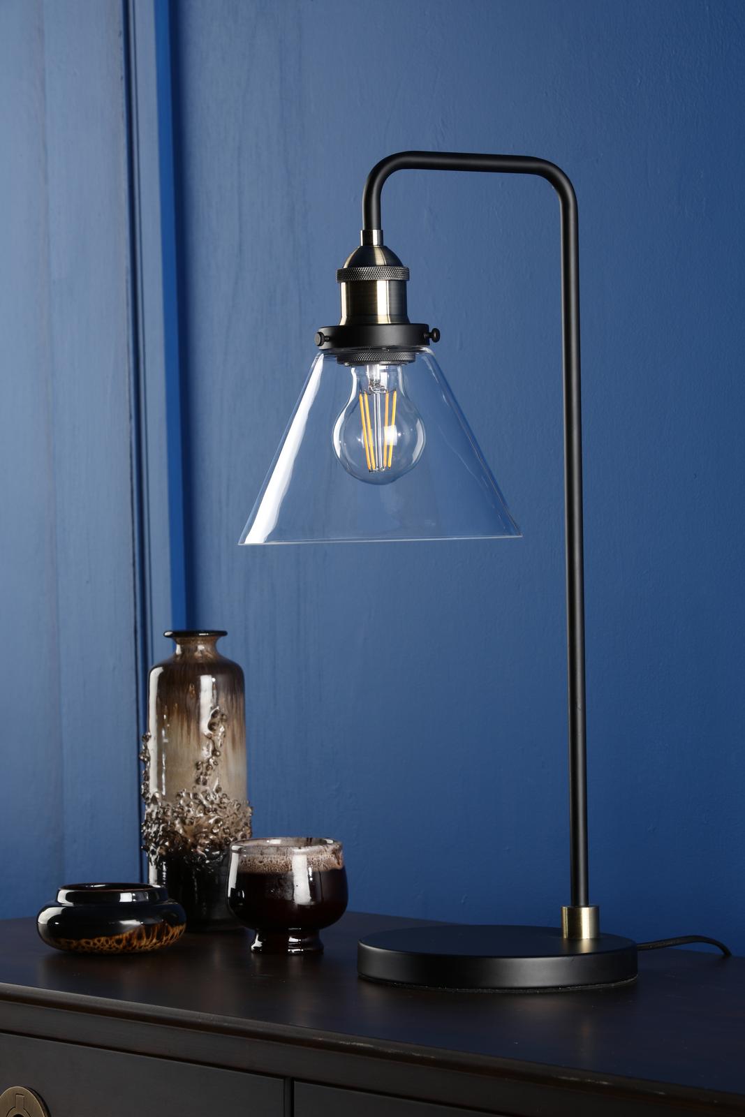 Ray Table Lamp Antique Brass and Glass