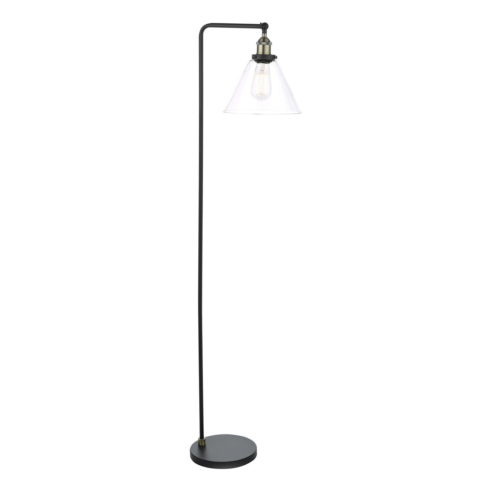 Ray Floor Lamp Antique Brass and Glass