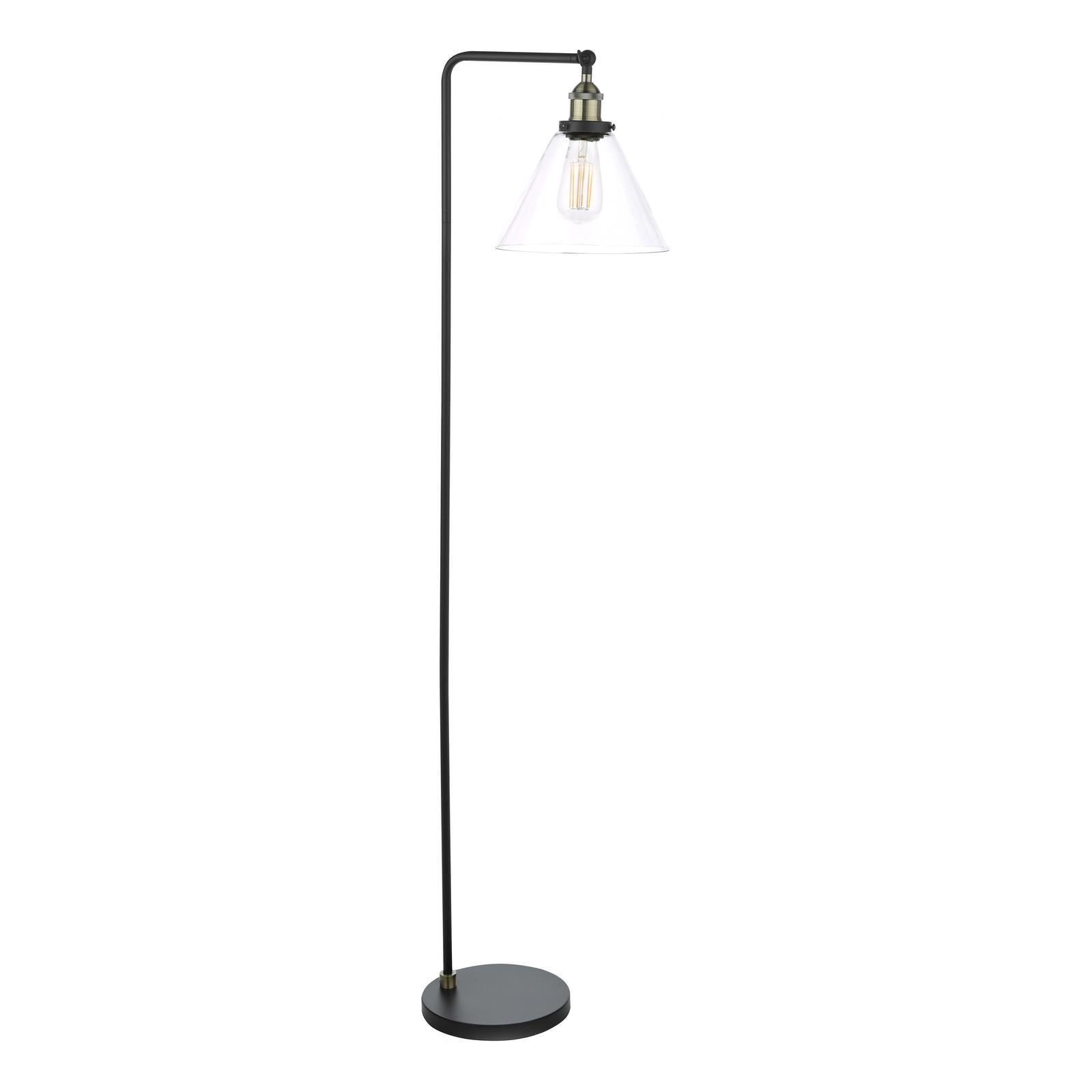 Ray Floor Lamp Antique Brass and Glass