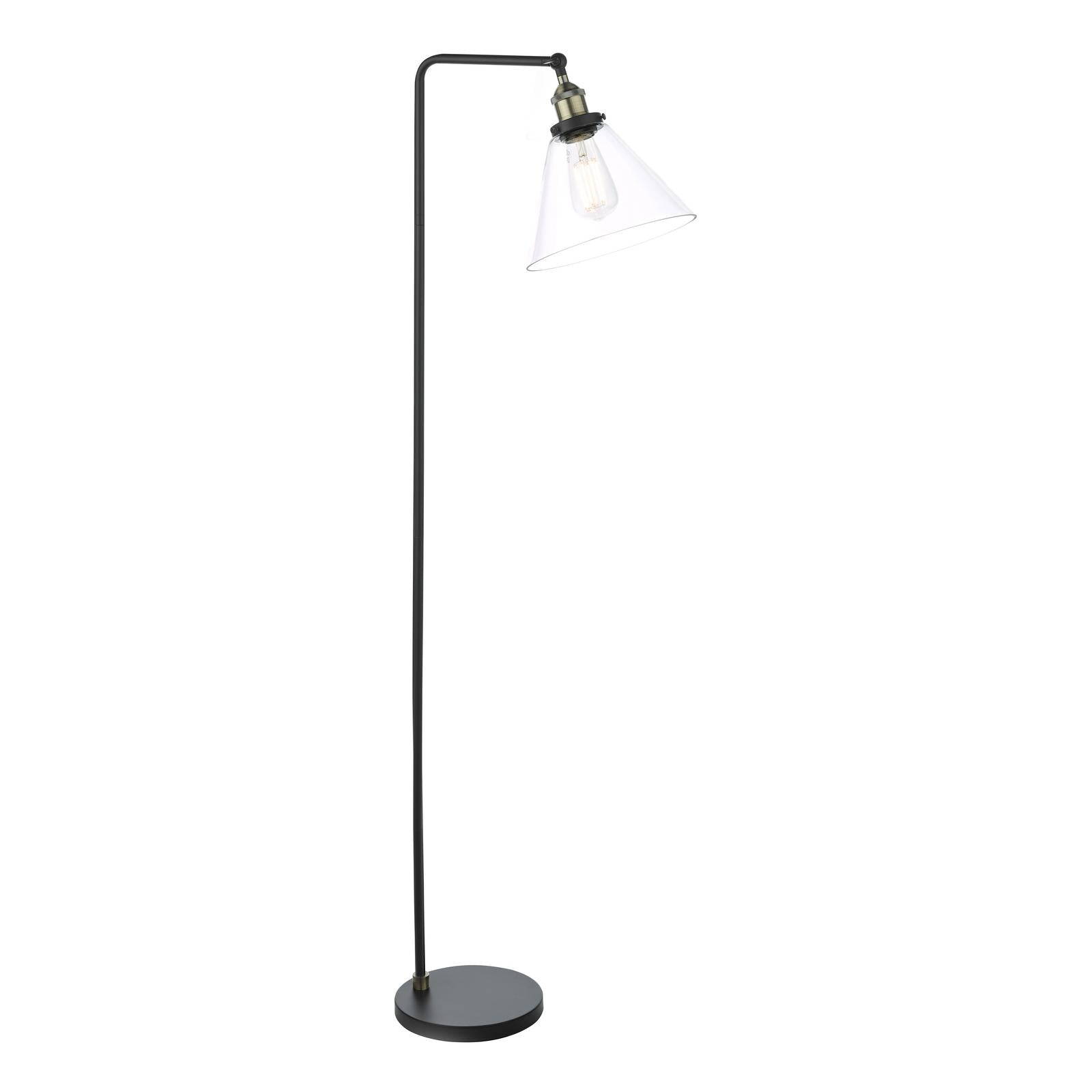 Ray Floor Lamp Antique Brass and Glass