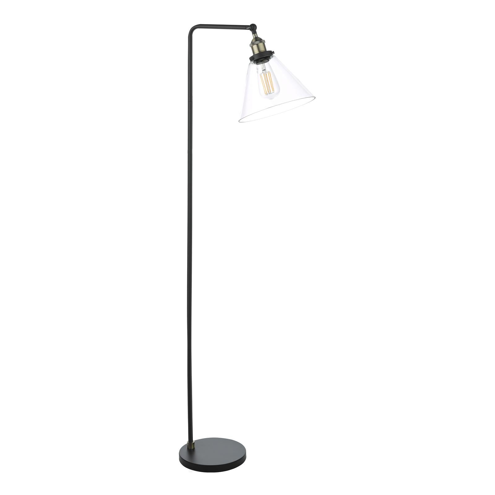 Ray Floor Lamp Antique Brass and Glass