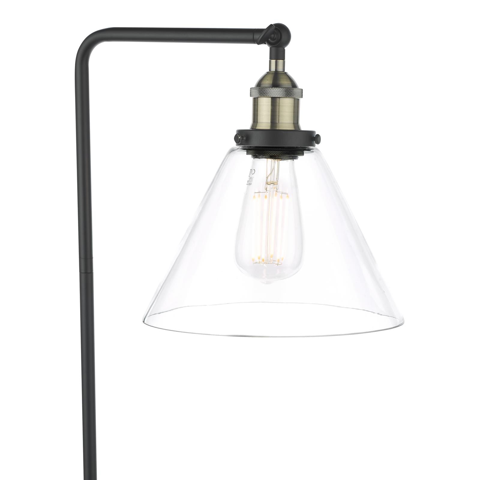 Ray Floor Lamp Antique Brass and Glass