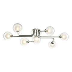 Reyna 7lt Semi Flush Polished Chrome With Clear/Opal Glass