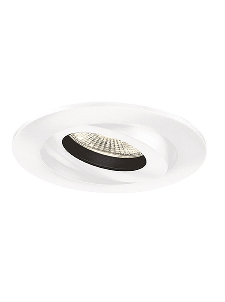 LED 3000K Anti-Glare Adjustable Downlight with White Bezel