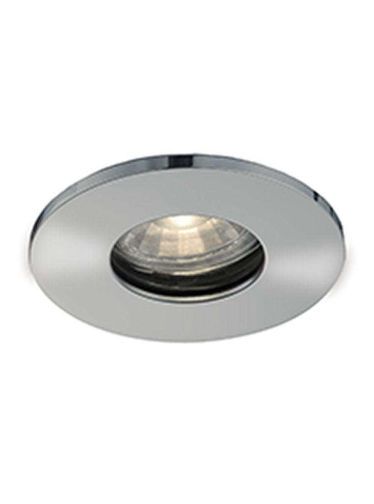 GU10 mains voltage recessed downlight with Satin nickel Bezel