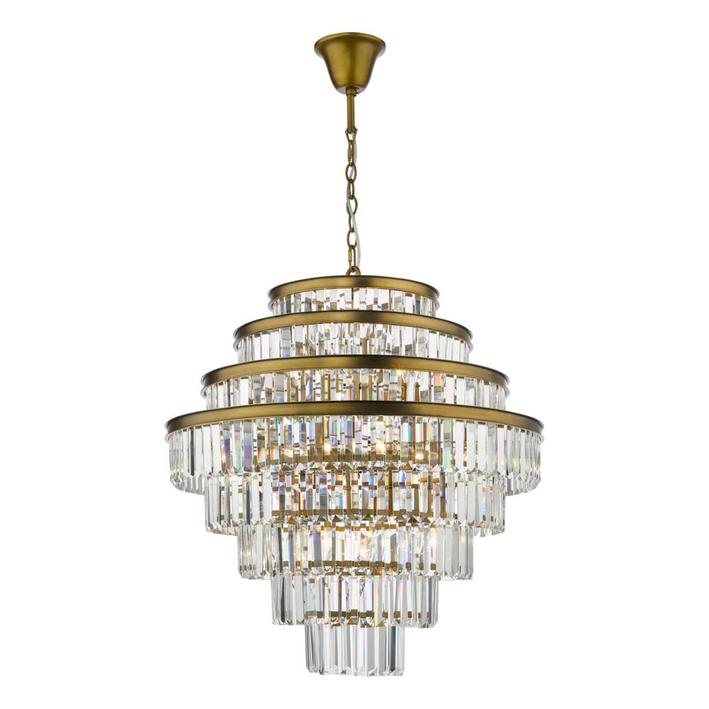 Rhapsody 12 Light Chandelier Bronze Crystal