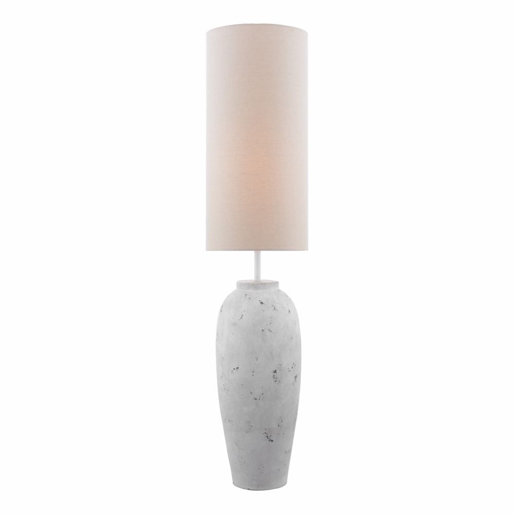 Roetta Floor Lamp White and Natural With Shade