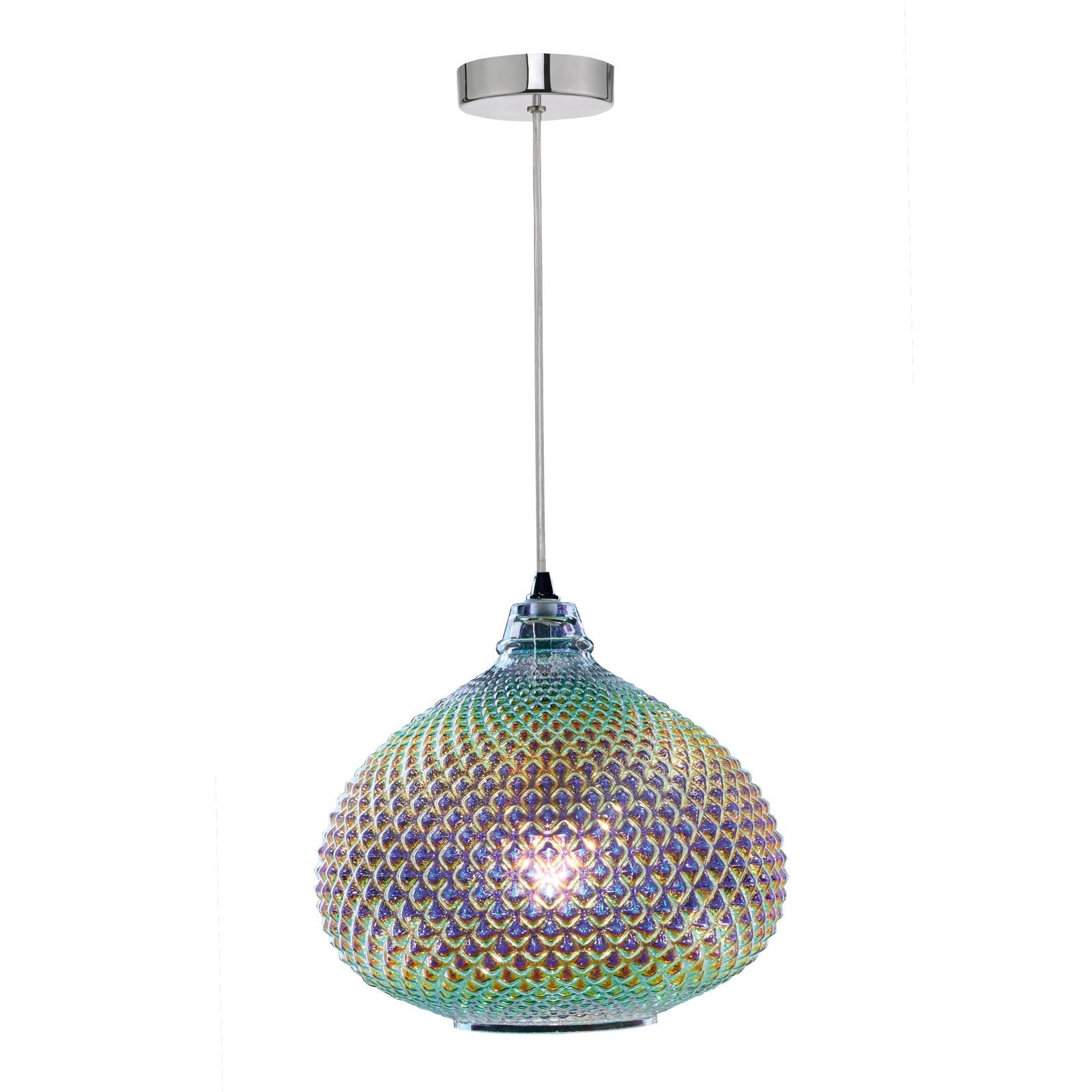 Roisin Pendant Glass & Polished Chrome