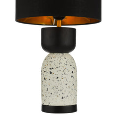 Roja Table Lamp Terrazzo & Black With Shade