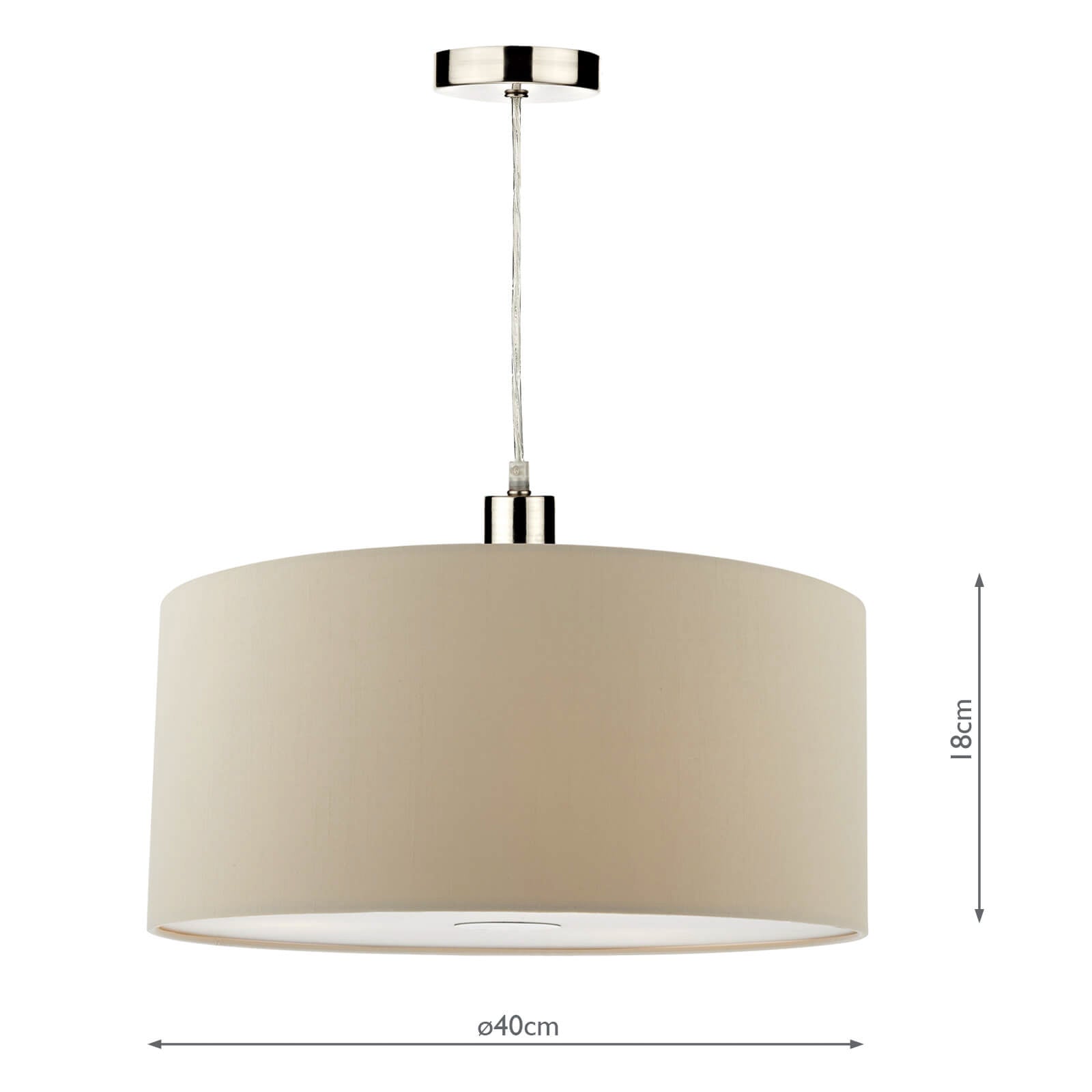 Ronda Ecru Faux Silk Easy Fit Shade 40cm