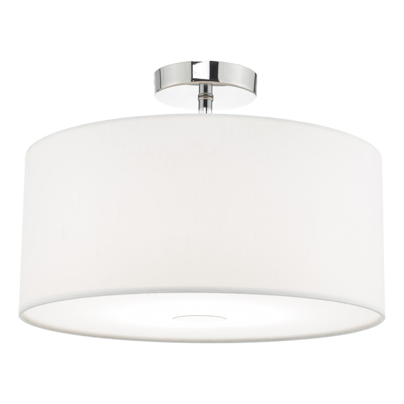 Ronda White Faux Silk Easy Fit Shade 40cm