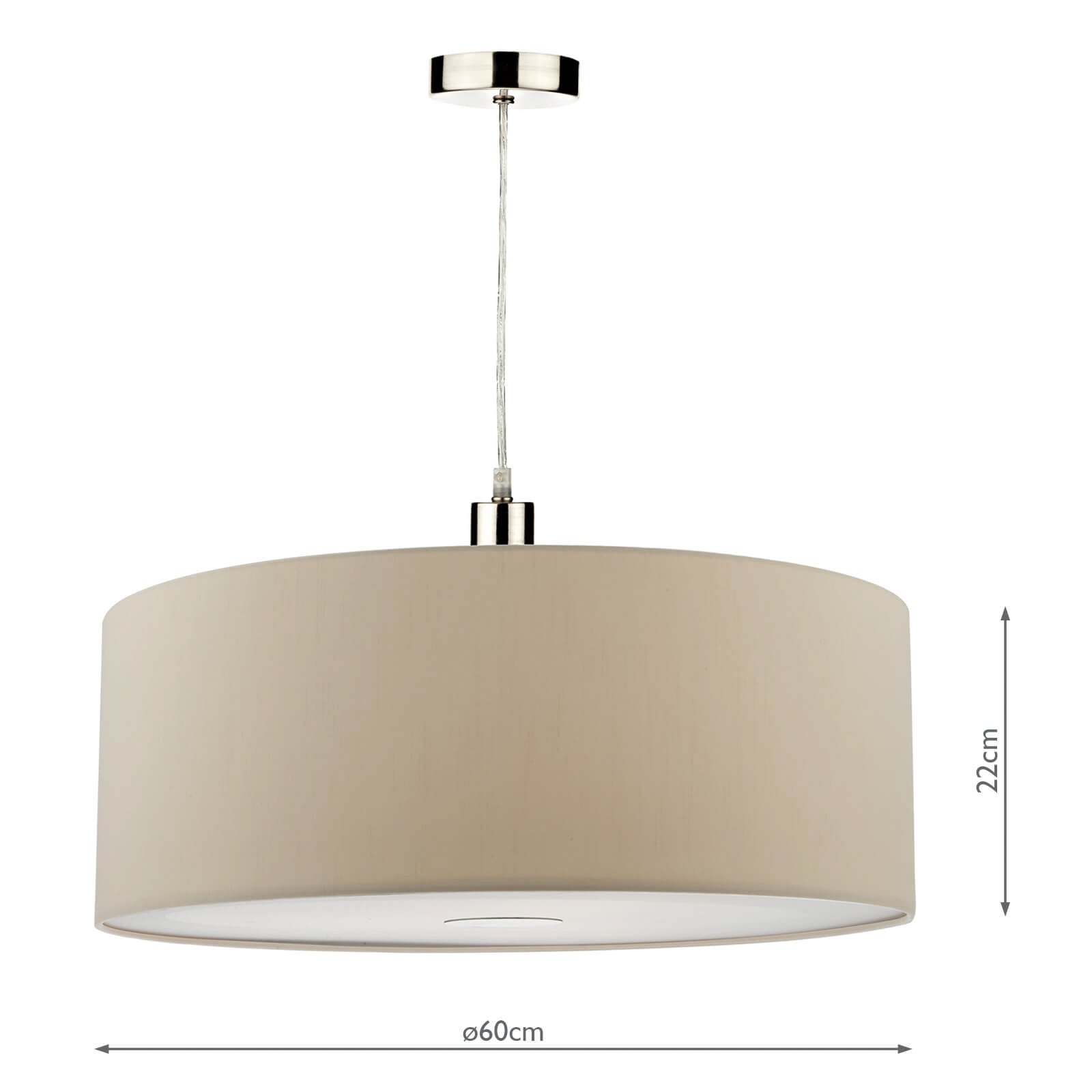 Ronda Ecru Faux Silk Easy Fit Shade 60cm