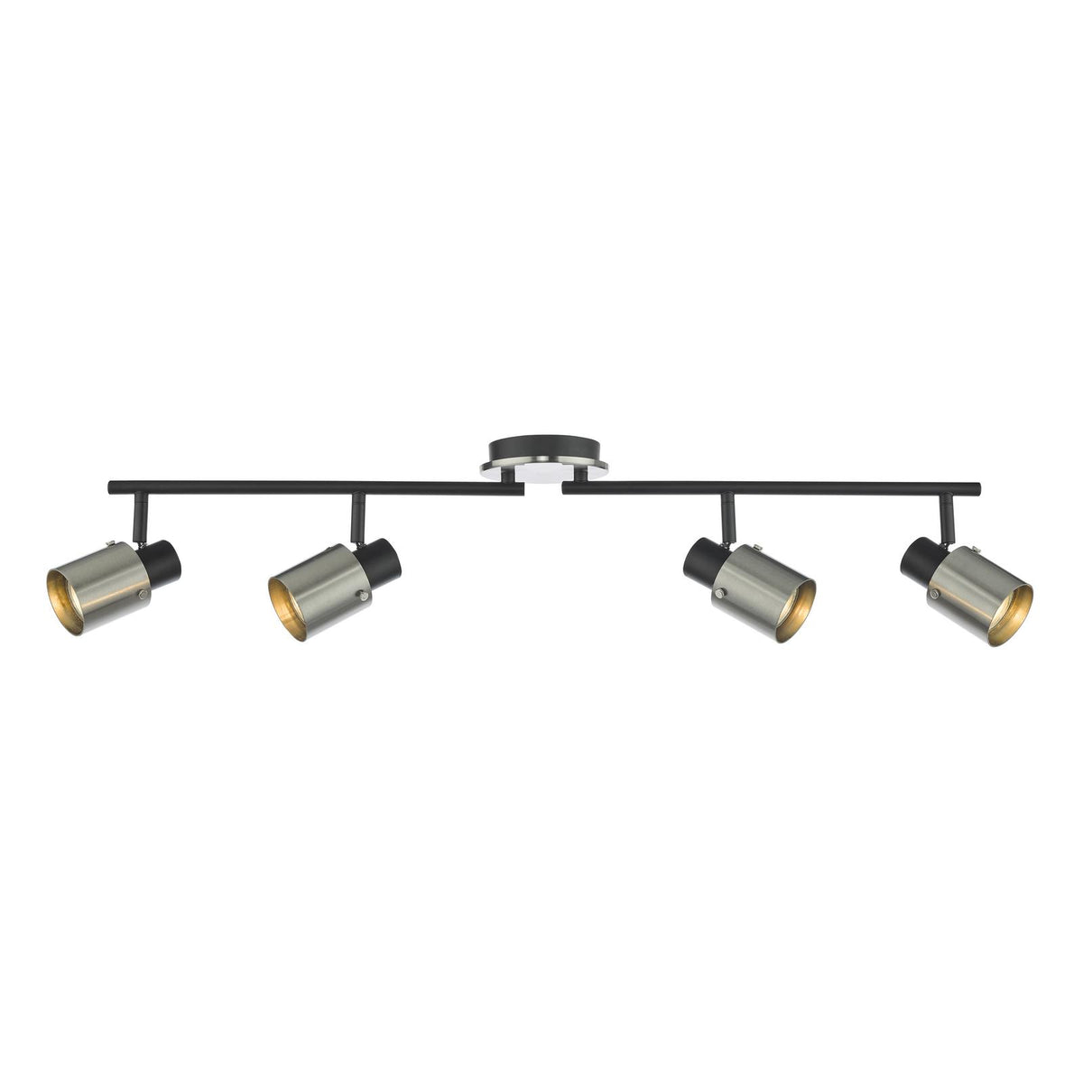 Ryan 4 Light Bar Spotlight Brushed Nickel Matt Black