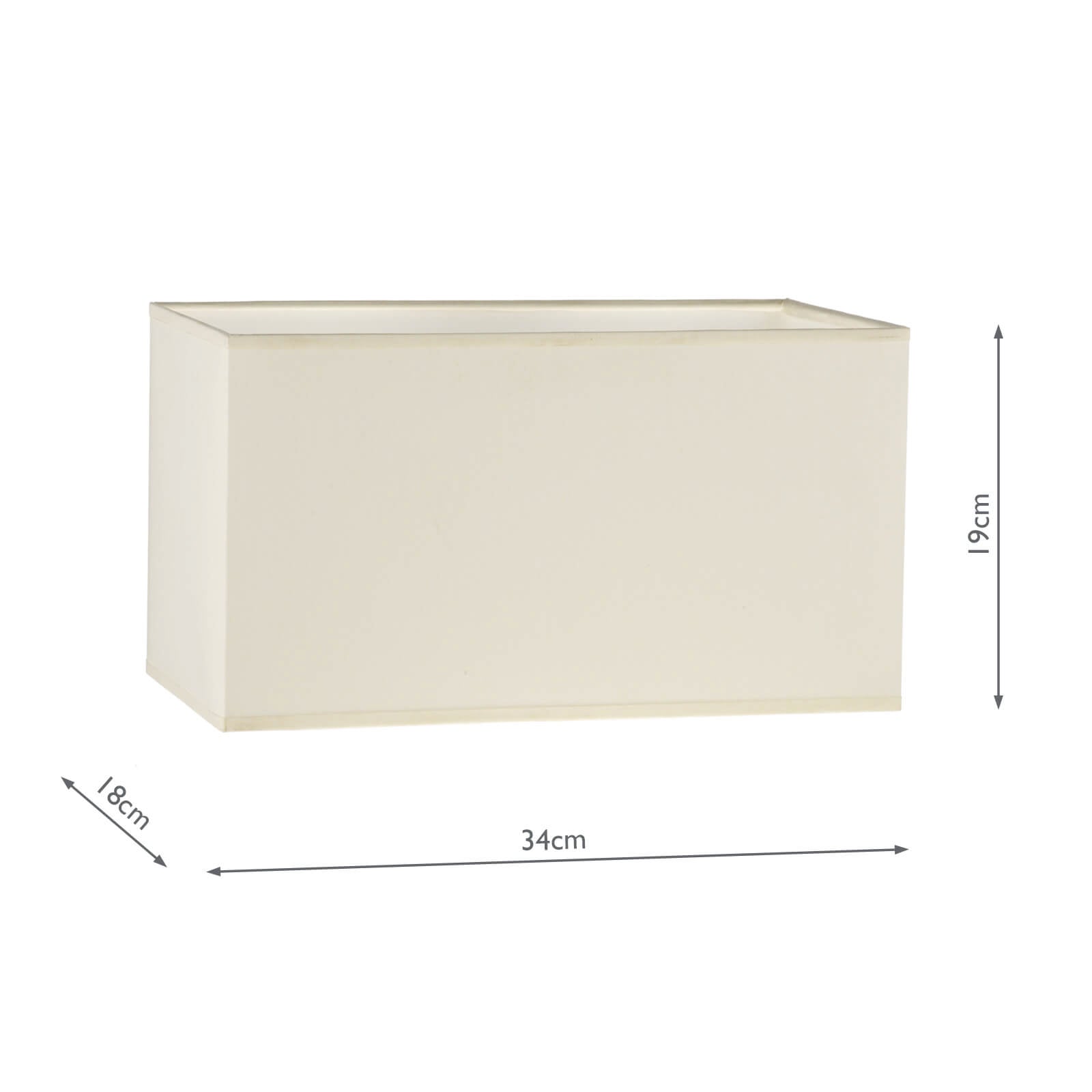 Piza S1021 Cream Cotton Rectangle Shade 34CM