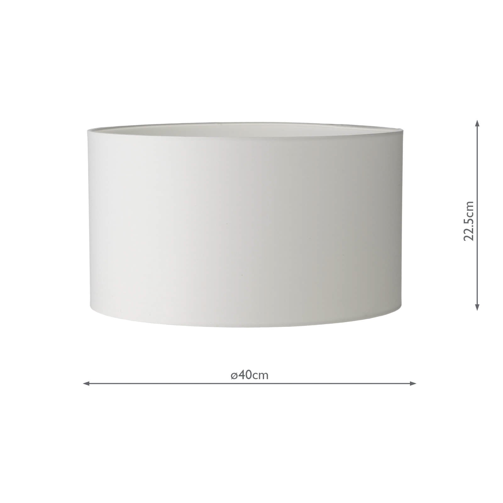 Tuscan Ivory Cotton Drum Shade 40cm