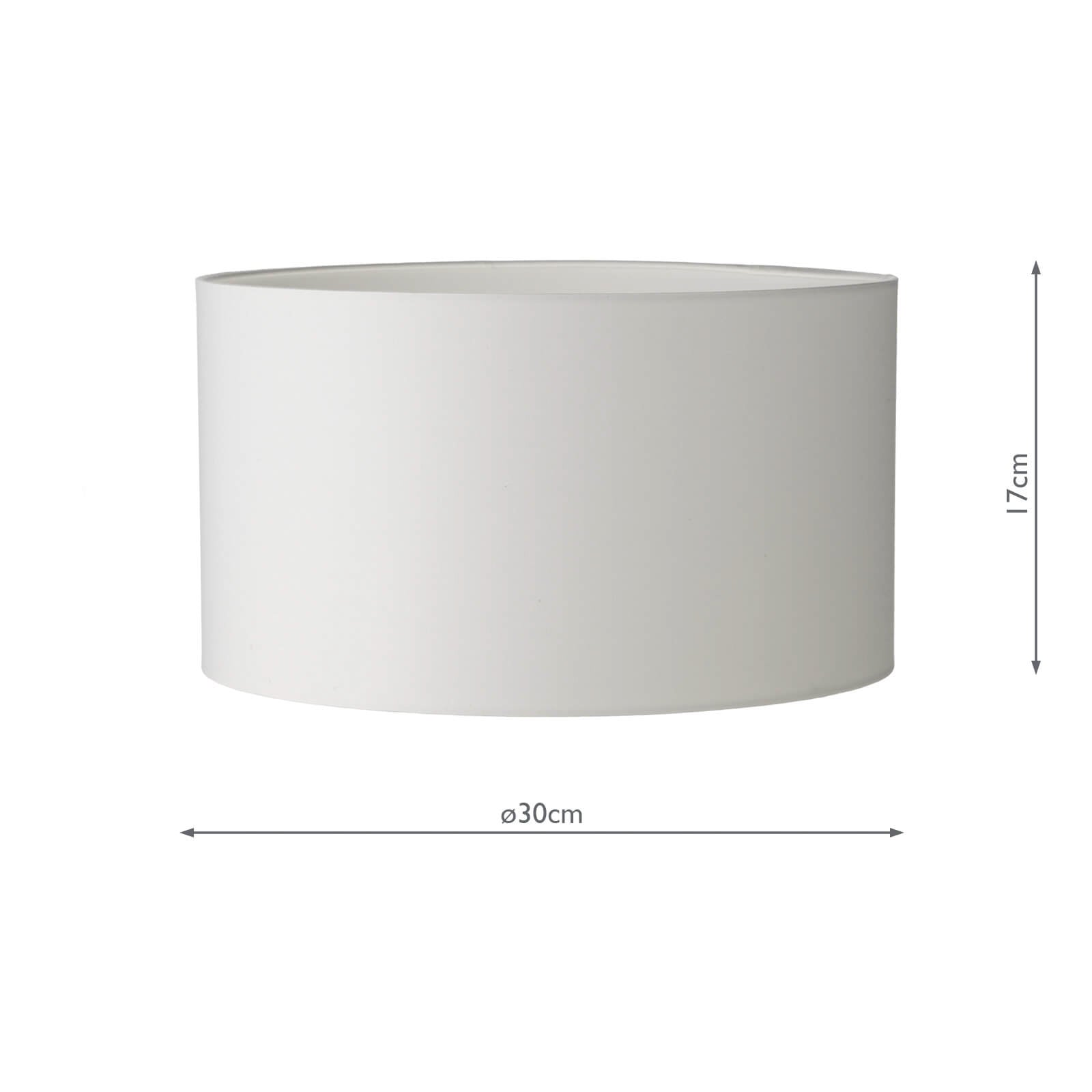 Tuscan Ivory Cotton Drum Shade 30cm