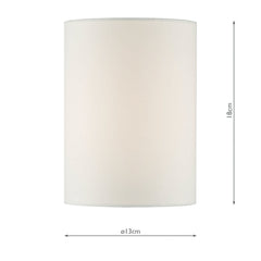 Tuscan Ivory Cotton Cylinder Shade 13cm