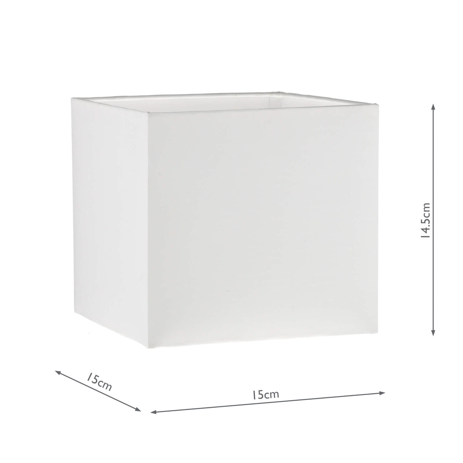 S1106 Ivory Cotton Square Shade 15cm