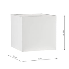 S1106 Ivory Cotton Square Shade 15cm