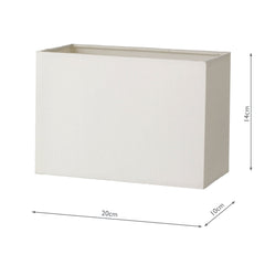 Modena Ivory Cotton Rectangle Shade 20cm