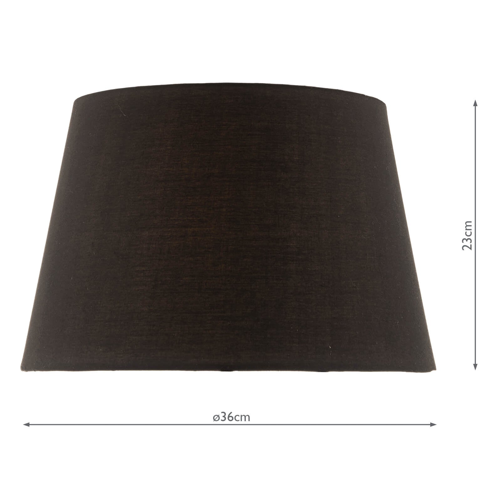 Safia Black Cotton Tapered Drum Shade 36cm