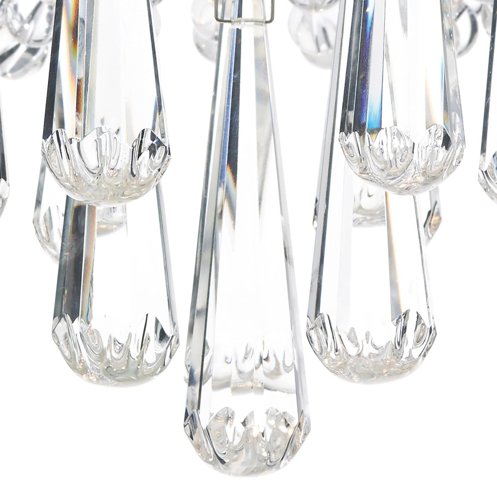 Saigon 5 Light Flush Crystal and Polished Chrome