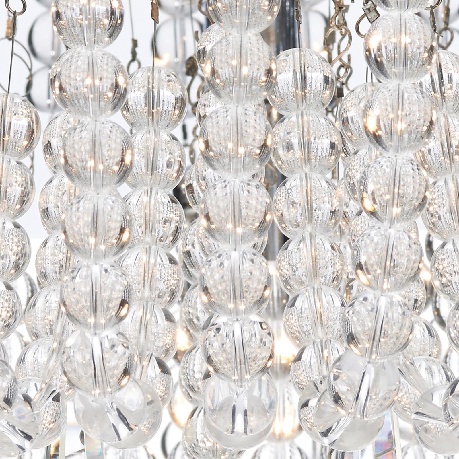 Saigon 5 Light Flush Crystal and Polished Chrome