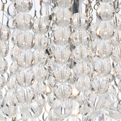 Saigon 5 Light Flush Crystal and Polished Chrome
