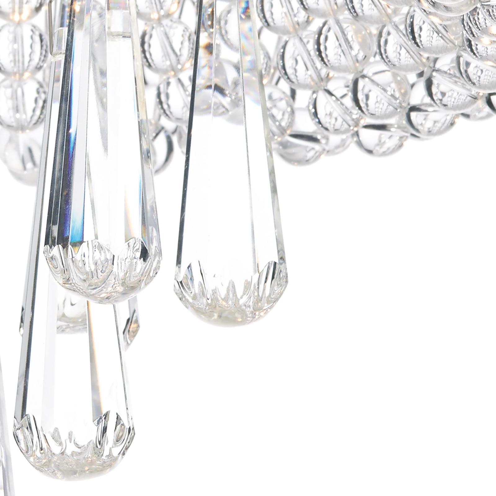 Saigon 5 Light Flush Crystal and Polished Chrome