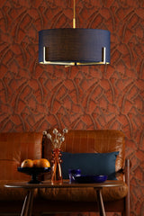 Santino Pendant Gold With Navy Cotton Shade