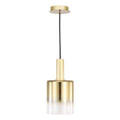 Savannah Pendant Satin Gold and Gold Ombre Glass
