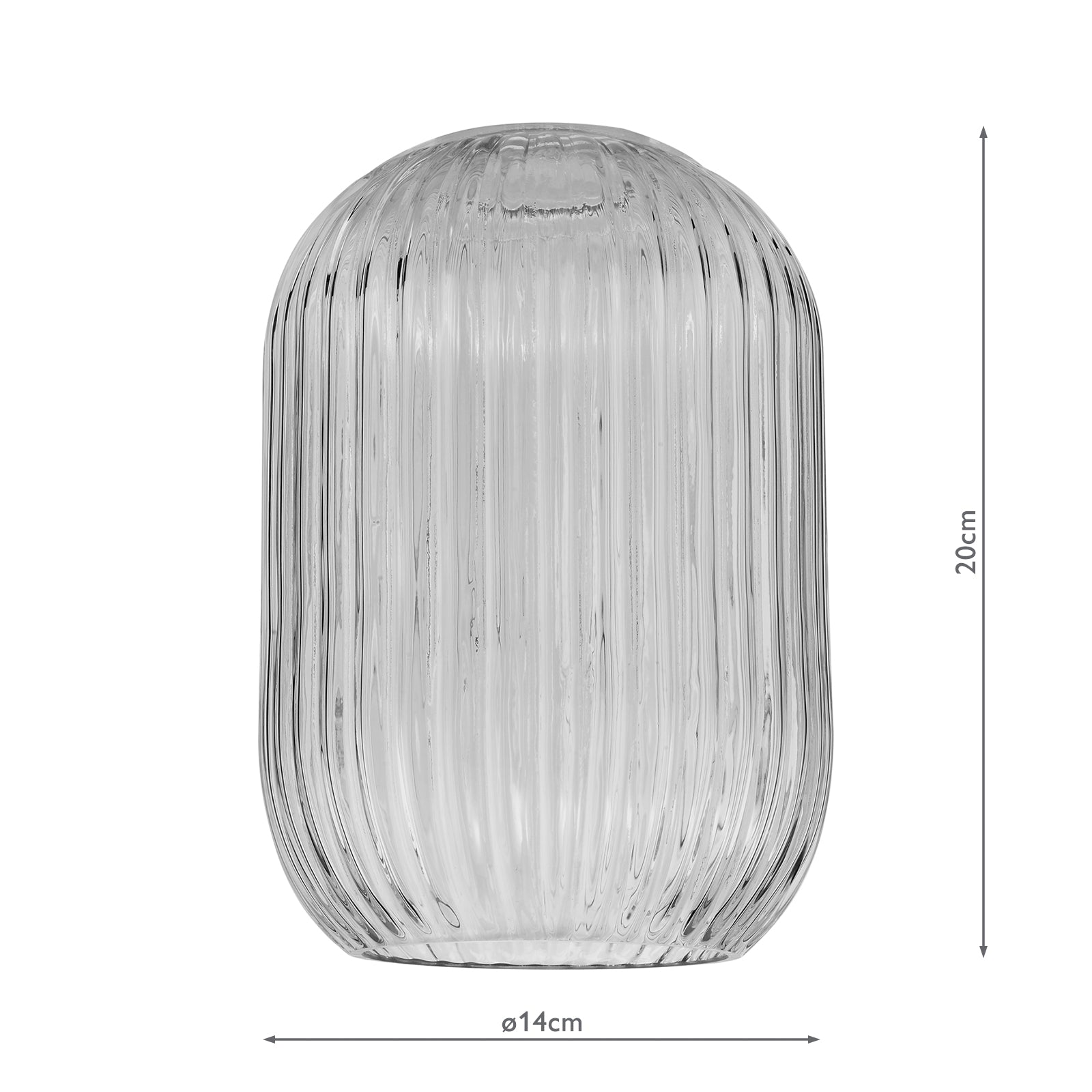 Sawyer Easy Fit Shade Smoked Ribbed Glass