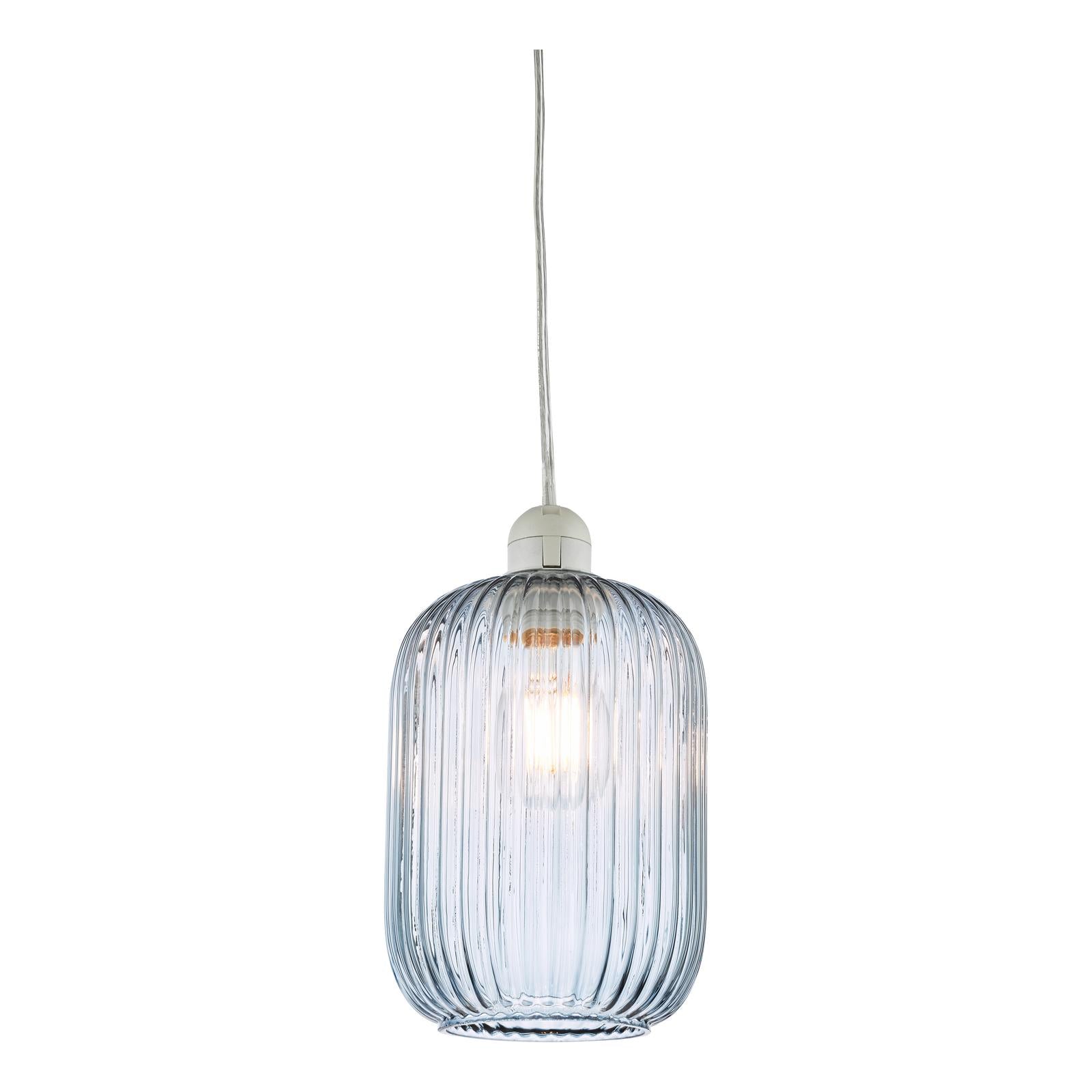 Sawyer Easy Fit Blue Ribbed Glass Shade